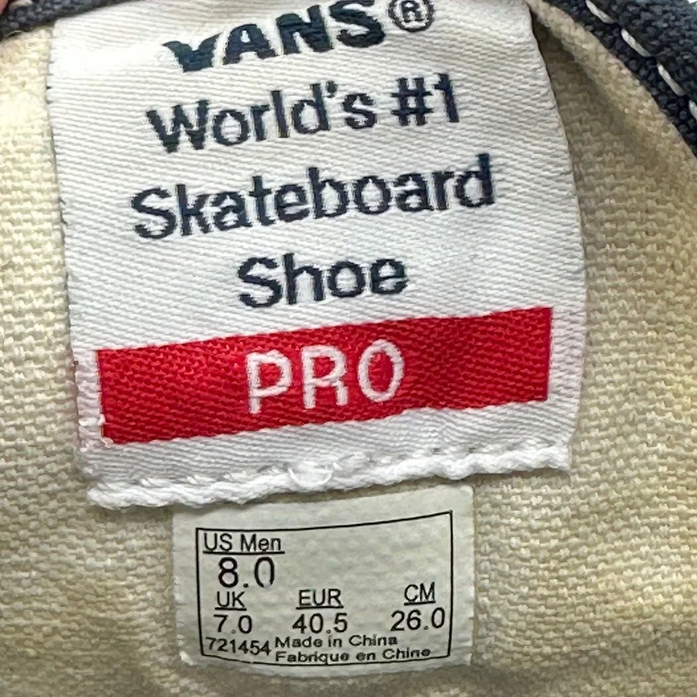 Vans 721454 Mens Size 8 Navy Old Skool V Pro VN0A3D29NVY Hook & Loop Skate Shoes